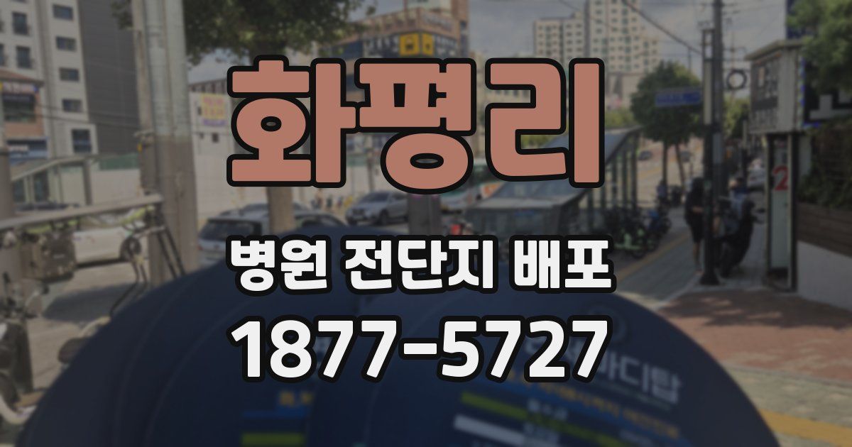 화평리 병원 전단지 배포