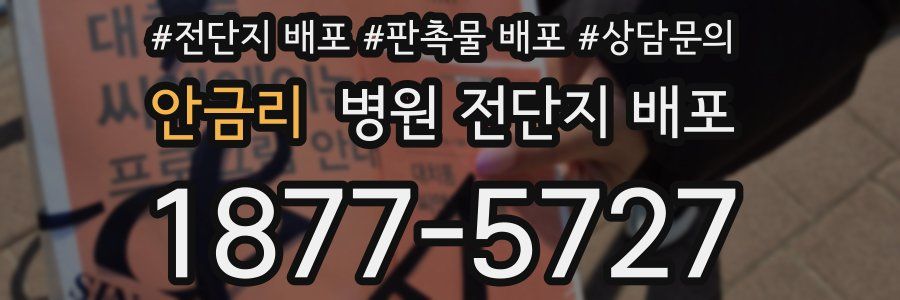 안금리 병원 전단지 배포