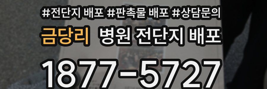 금당리 병원 전단지 배포