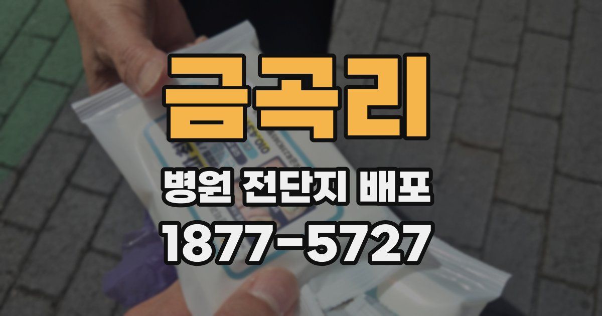 금곡리 병원 전단지 배포