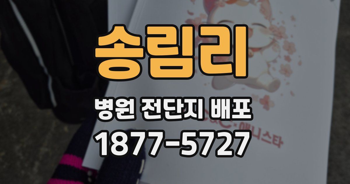 송림리 병원 전단지 배포