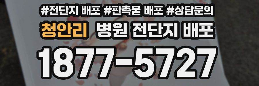 청안리 병원 전단지 배포
