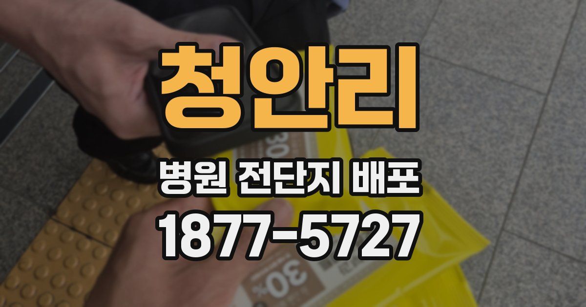청안리 병원 전단지 배포