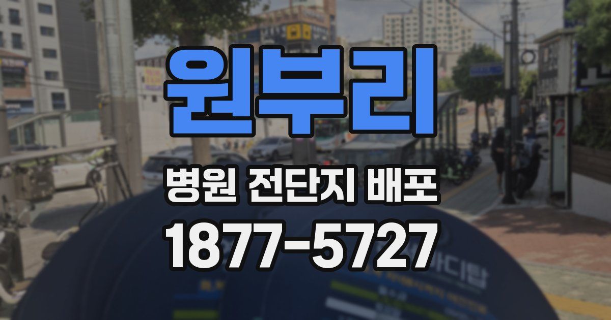 원부리 병원 전단지 배포