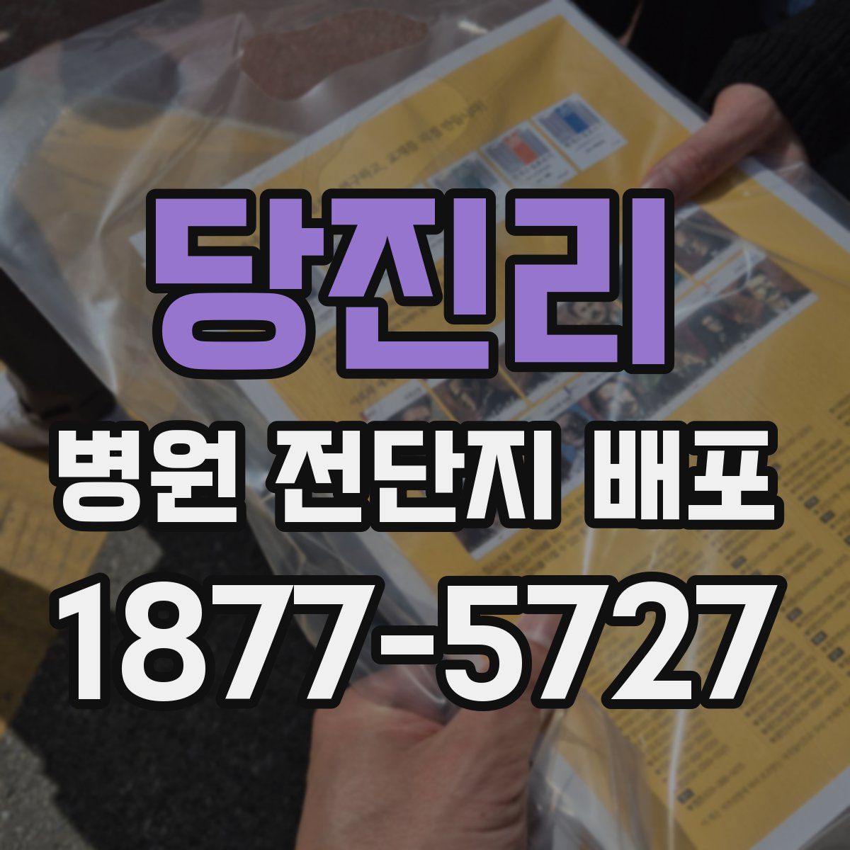 당진리 병원 전단지 배포