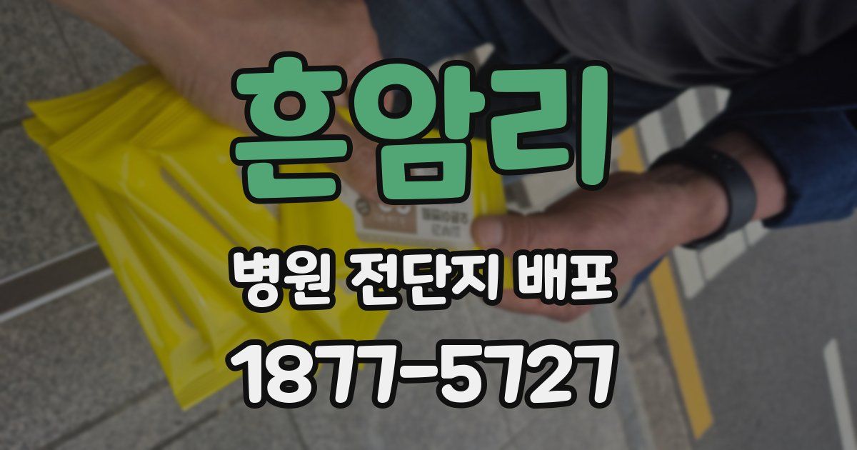 흔암리 병원 전단지 배포