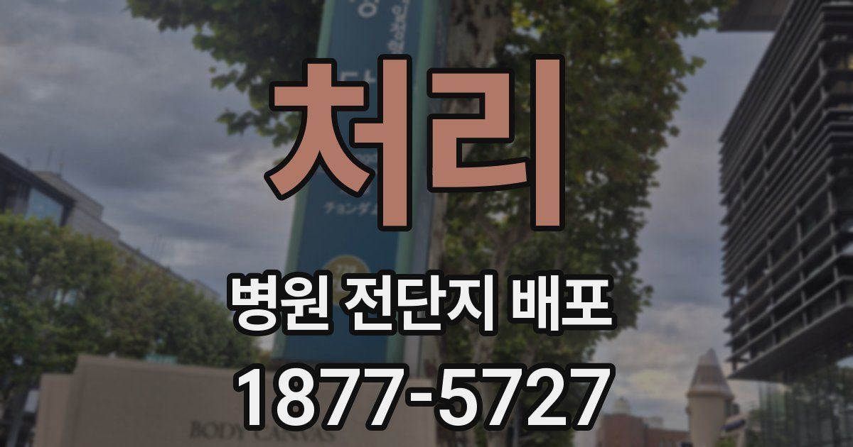 처리 병원 전단지 배포