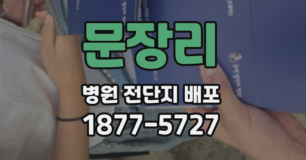 문장리 병원 전단지 배포