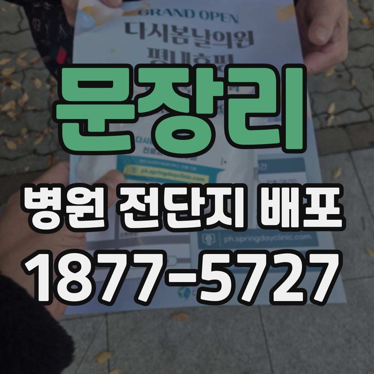 문장리 병원 전단지 배포