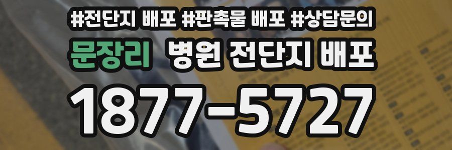 문장리 병원 전단지 배포