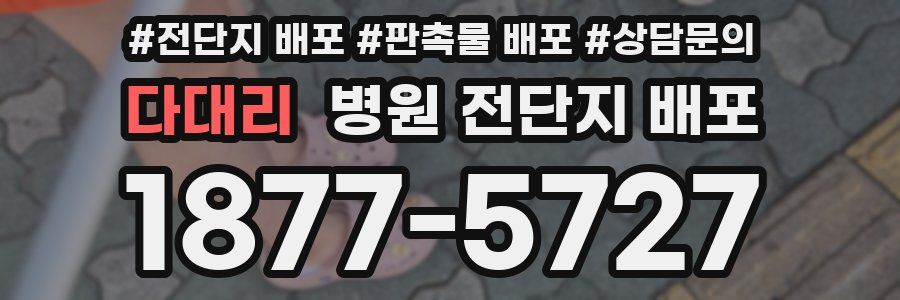 다대리 병원 전단지 배포