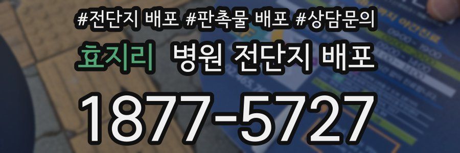효지리 병원 전단지 배포