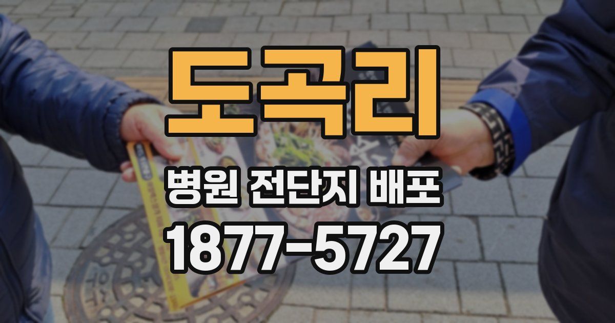 도곡리 병원 전단지 배포
