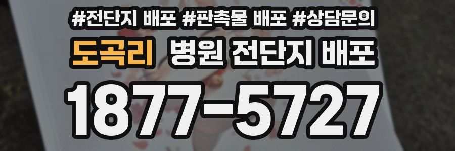 도곡리 병원 전단지 배포