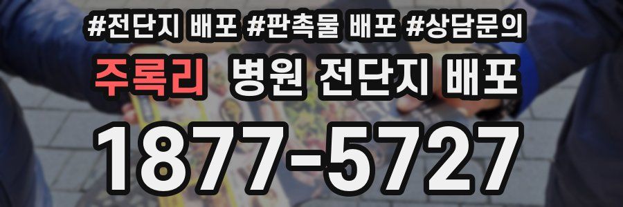 주록리 병원 전단지 배포