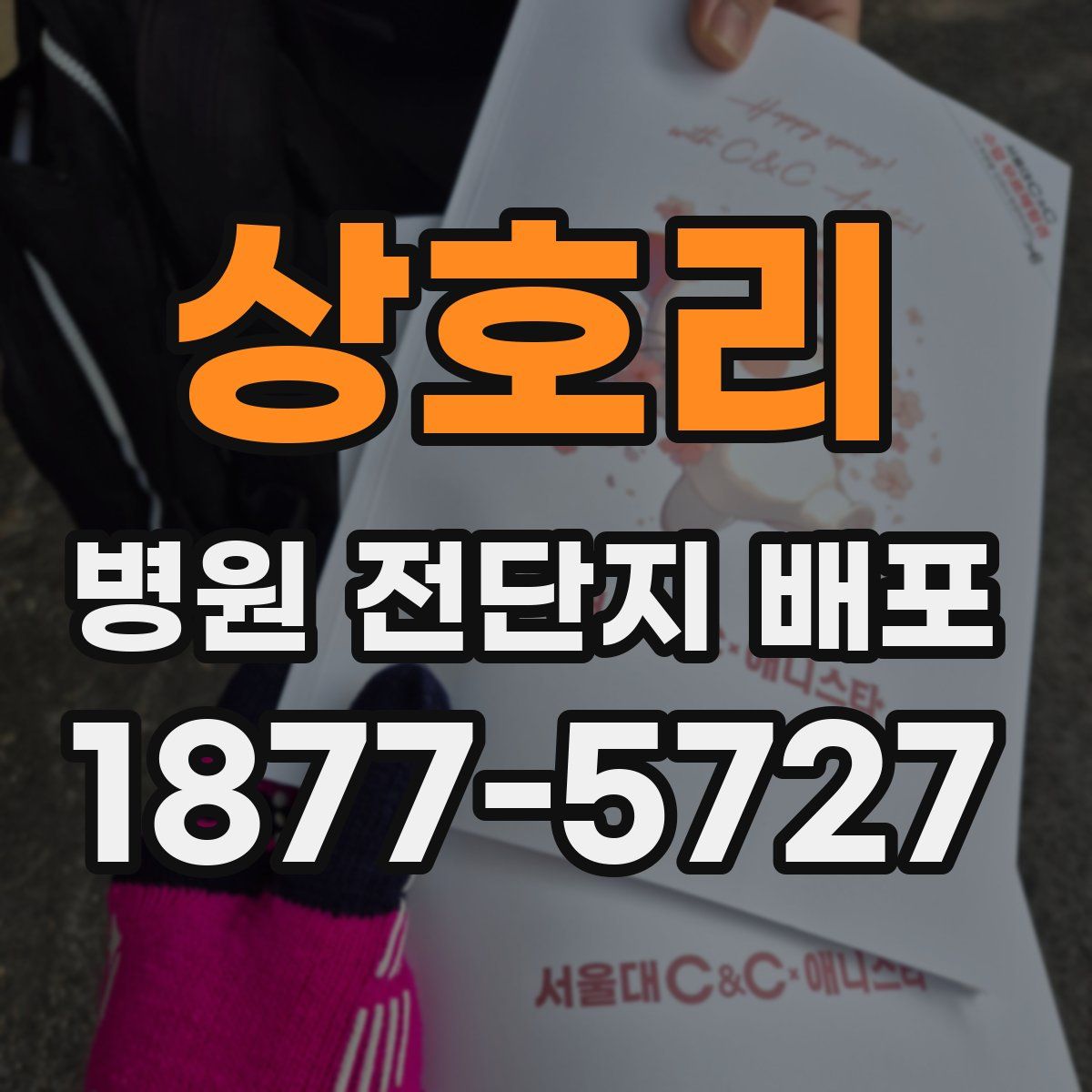 상호리 병원 전단지 배포