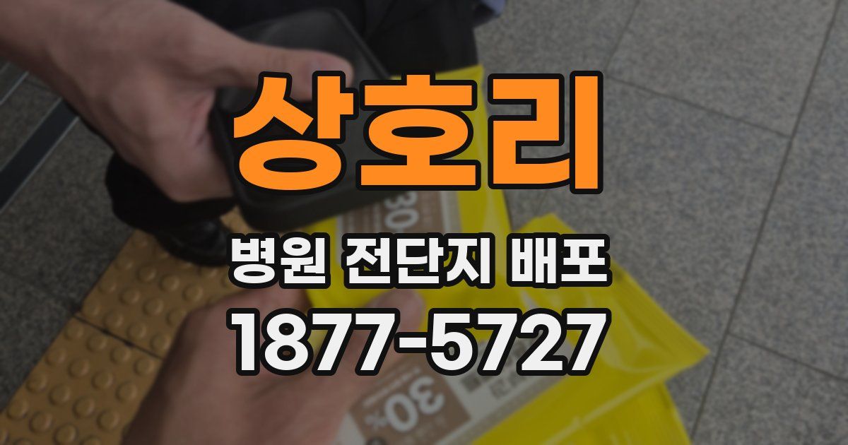 상호리 병원 전단지 배포