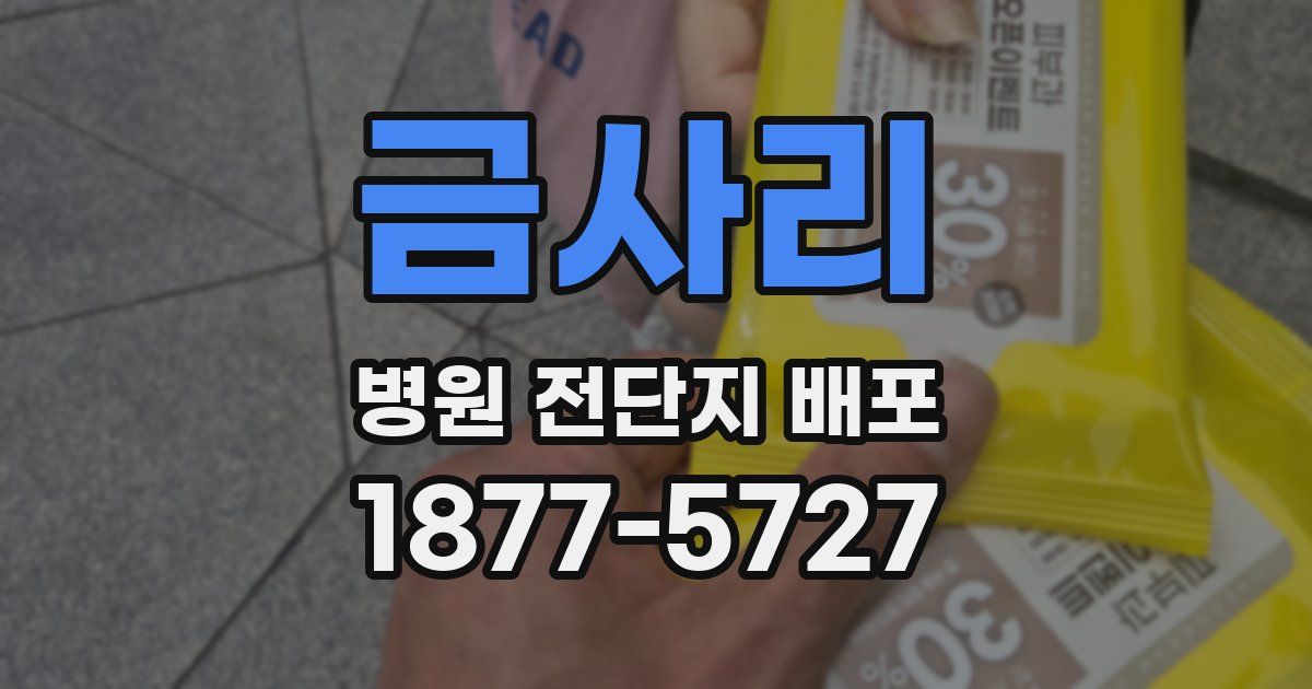 금사리 병원 전단지 배포