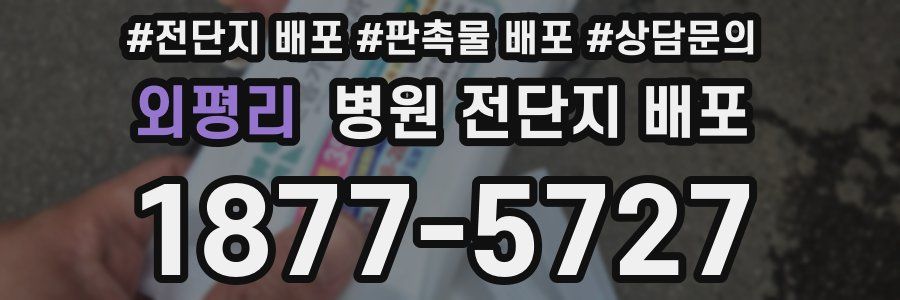 외평리 병원 전단지 배포