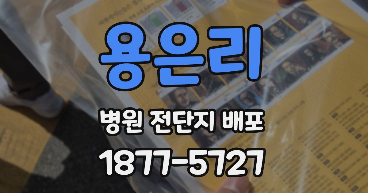 용은리 병원 전단지 배포