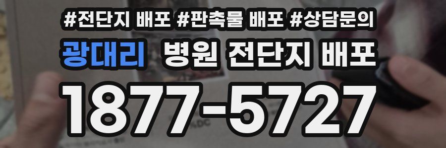 광대리 병원 전단지 배포