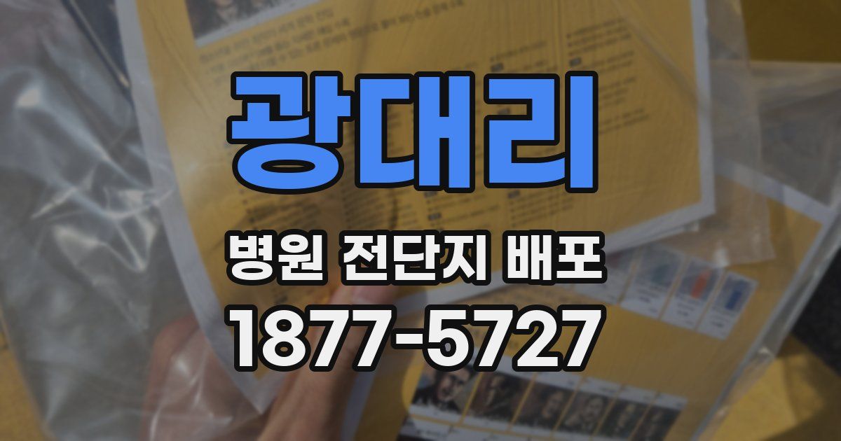 광대리 병원 전단지 배포