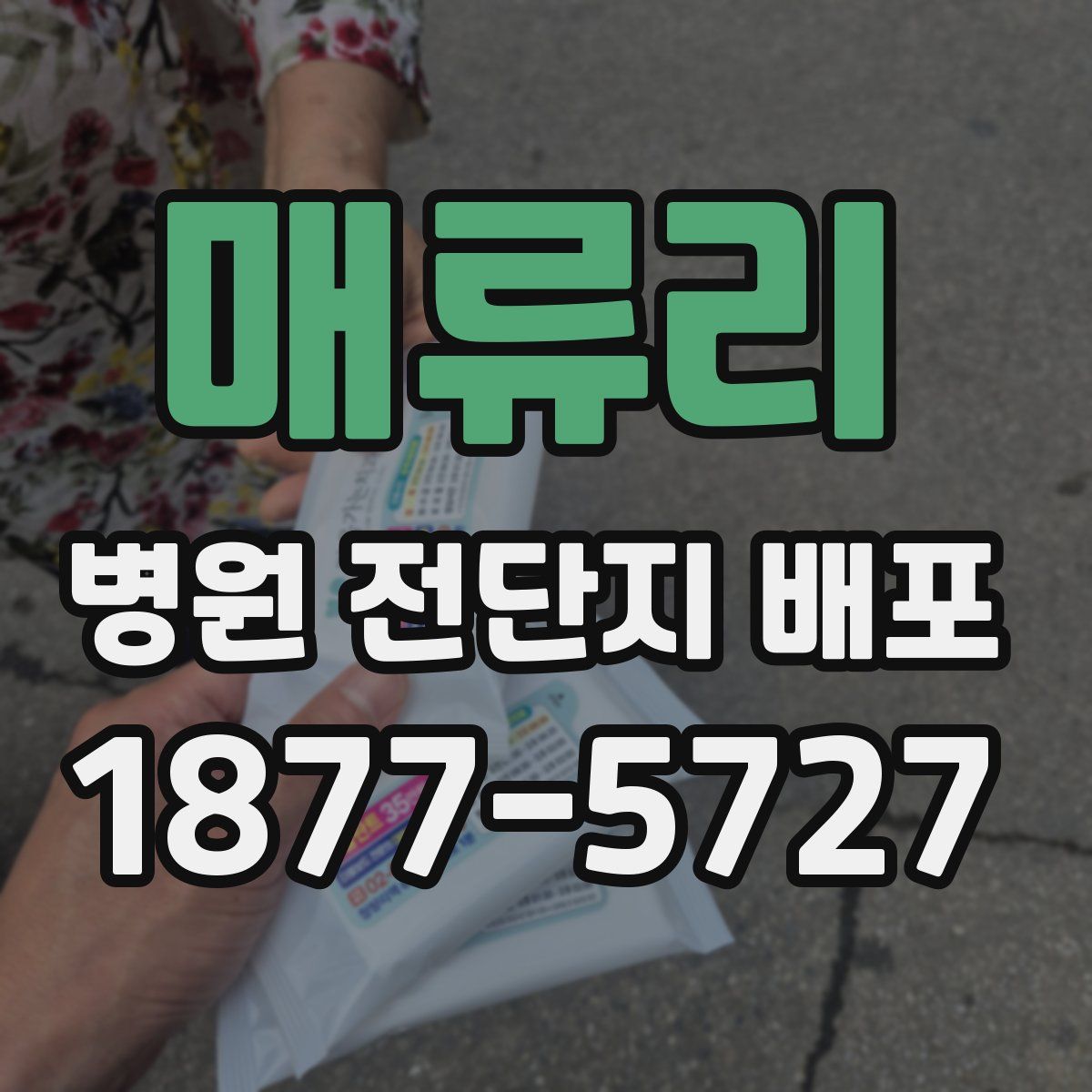 매류리 병원 전단지 배포