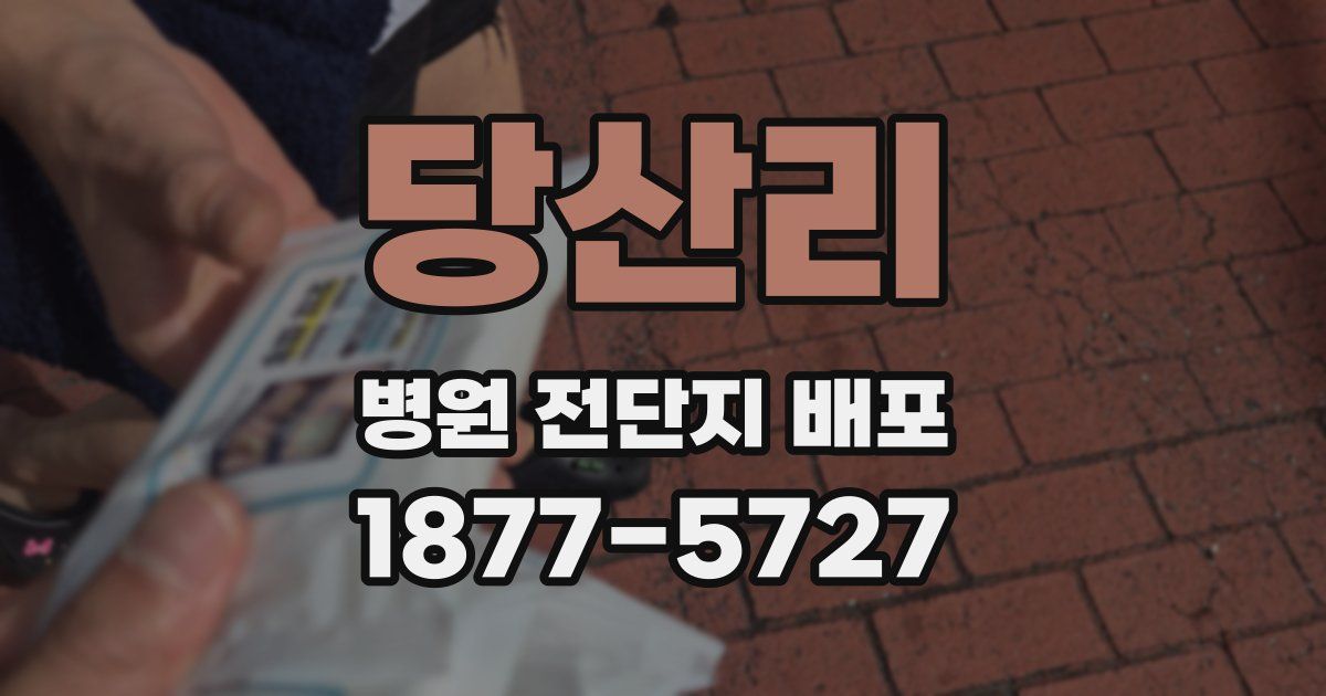 당산리 병원 전단지 배포
