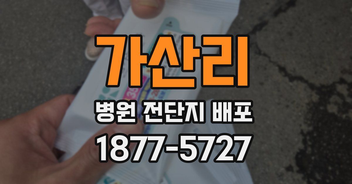 가산리 병원 전단지 배포