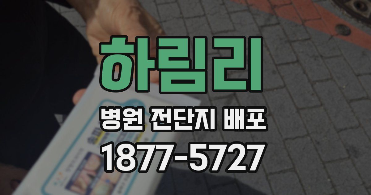 하림리 병원 전단지 배포