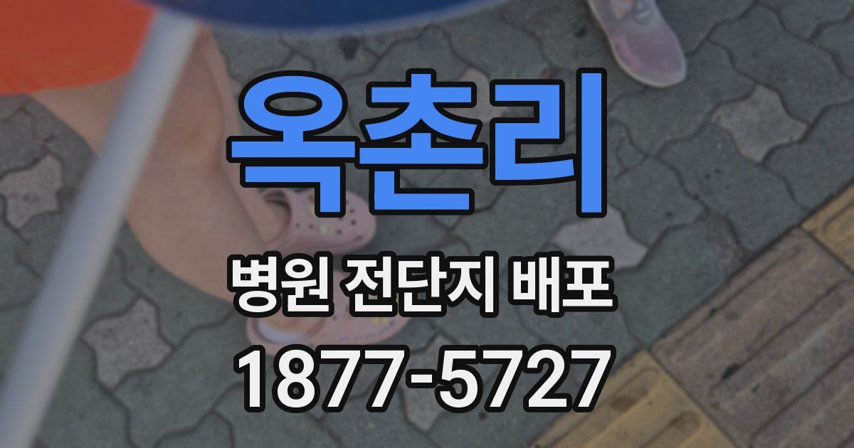 옥촌리 병원 전단지 배포