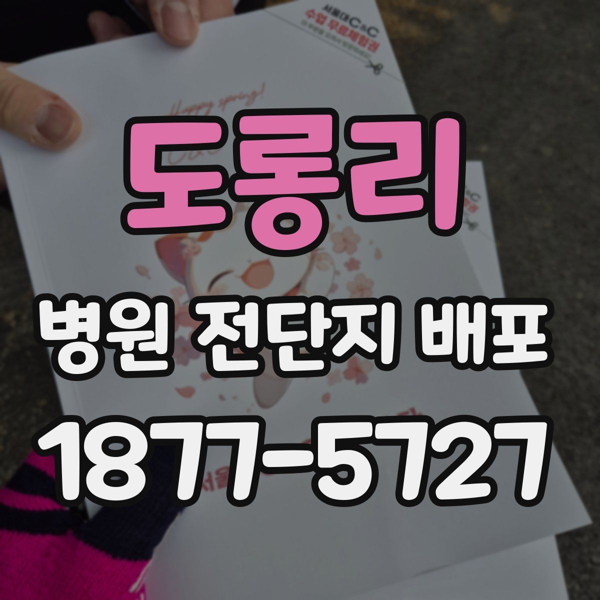 도롱리 병원 전단지 배포