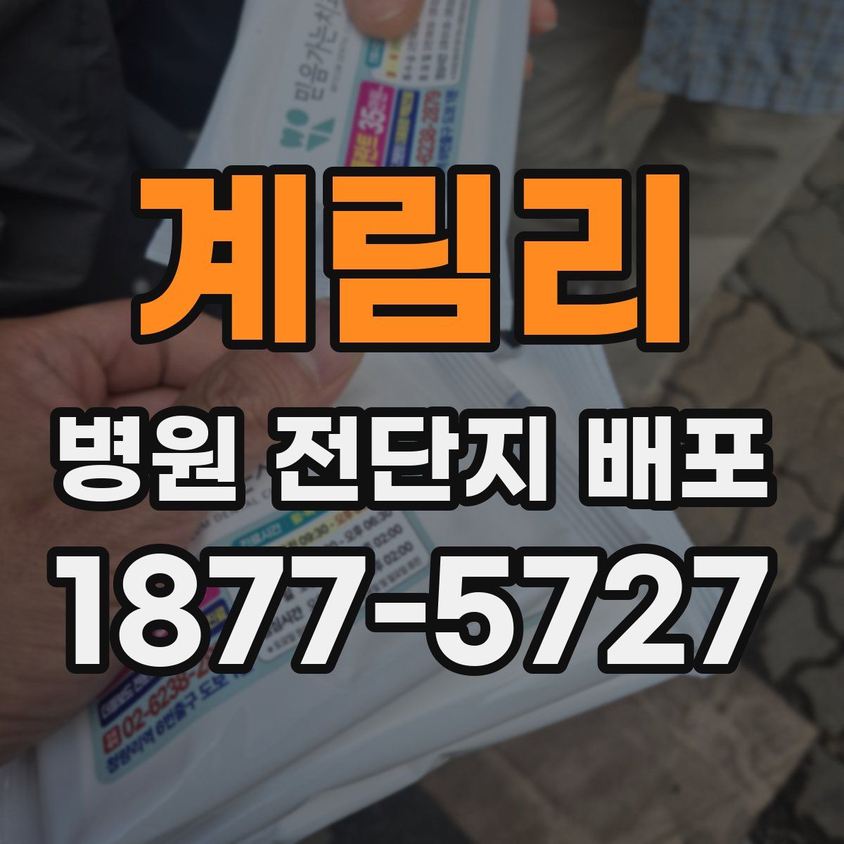 계림리 병원 전단지 배포