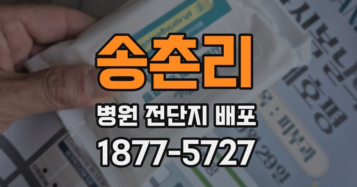 송촌리 병원 전단지 배포