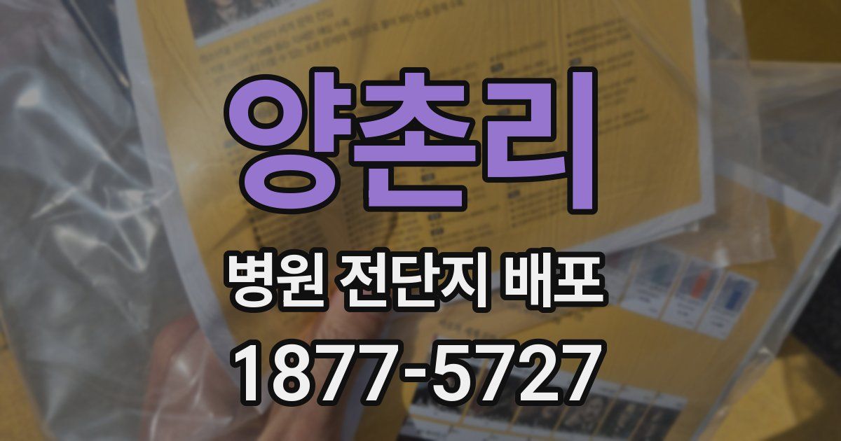 양촌리 병원 전단지 배포