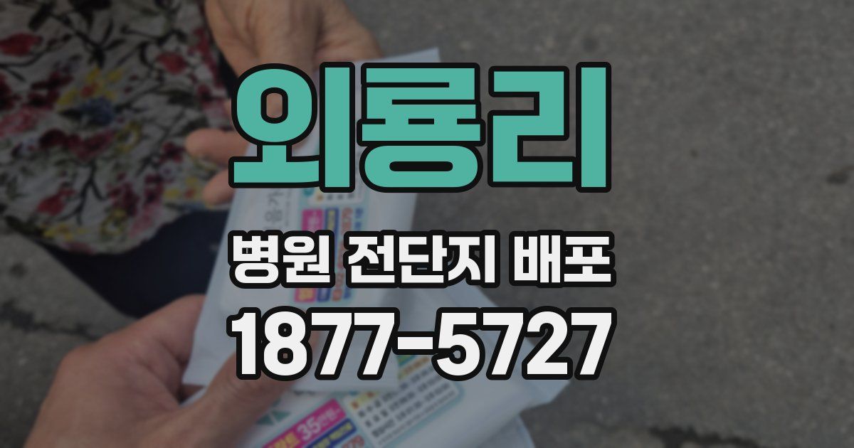 외룡리 병원 전단지 배포