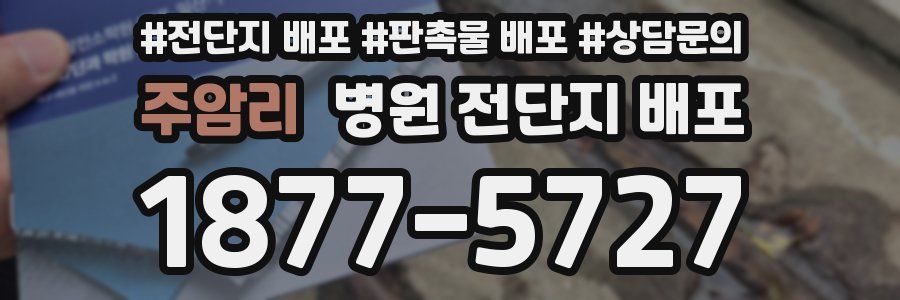 주암리 병원 전단지 배포