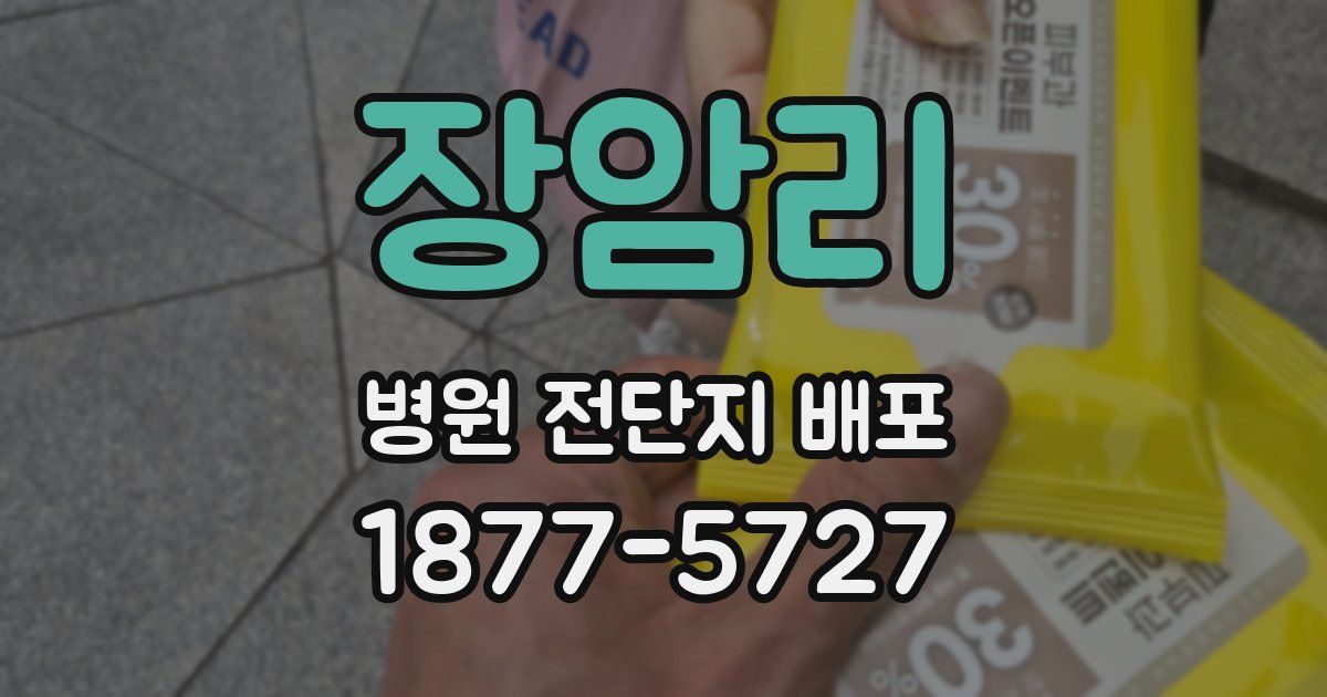 장암리 병원 전단지 배포