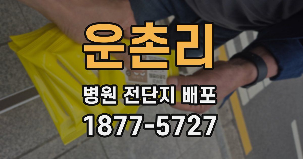 운촌리 병원 전단지 배포