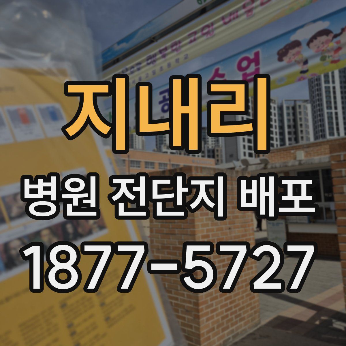 지내리 병원 전단지 배포