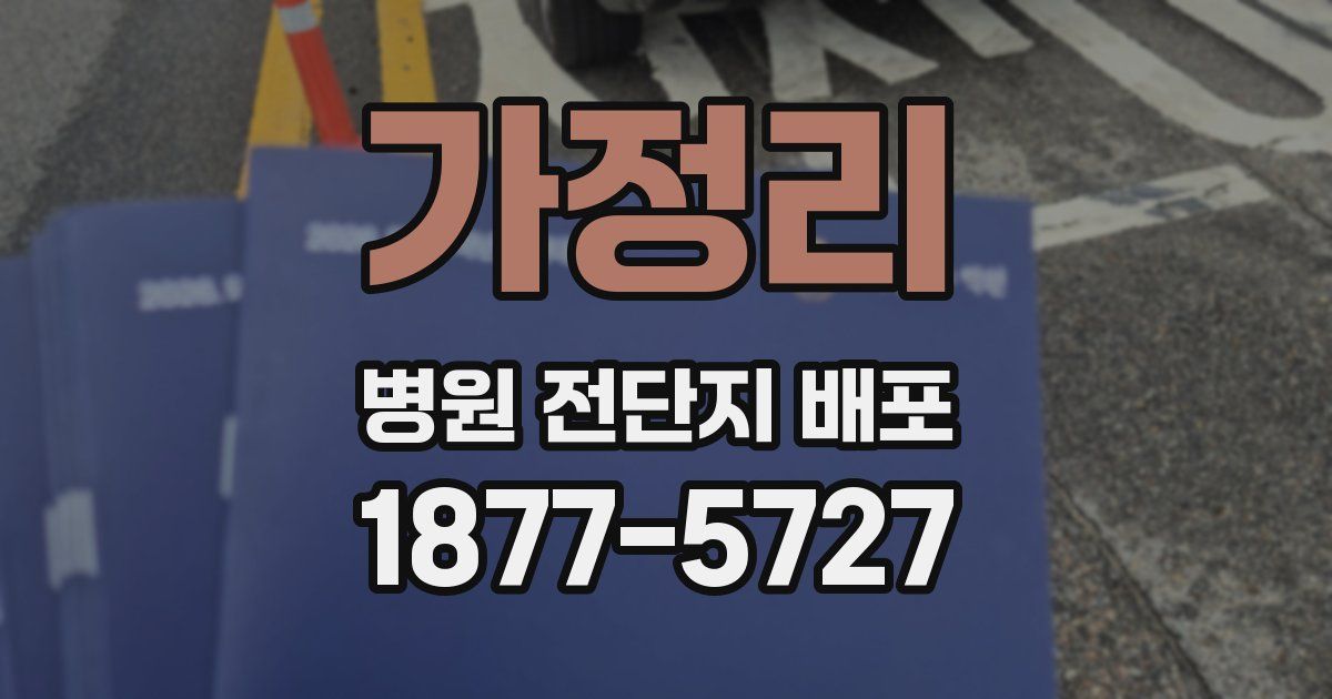 가정리 병원 전단지 배포