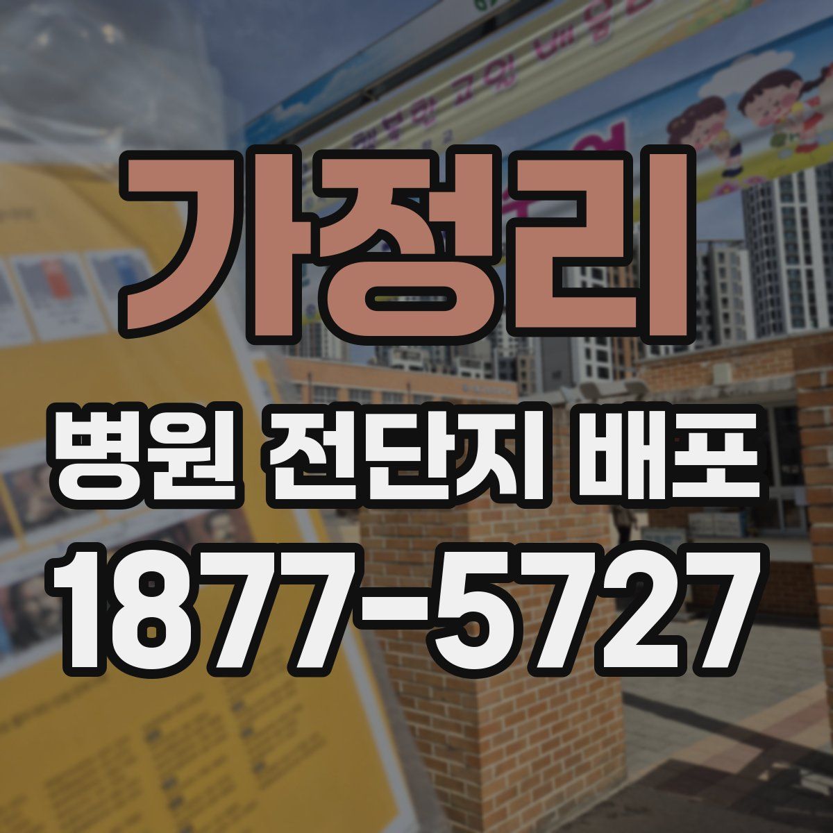 가정리 병원 전단지 배포