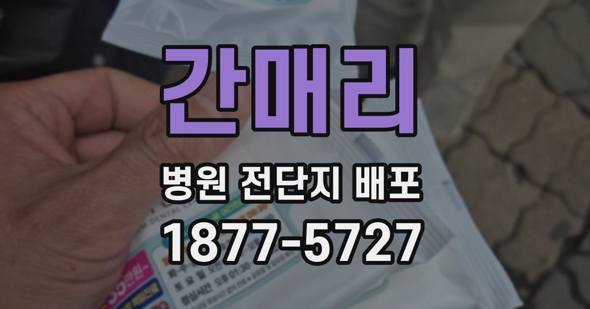 간매리 병원 전단지 배포