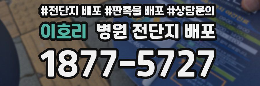 이호리 병원 전단지 배포