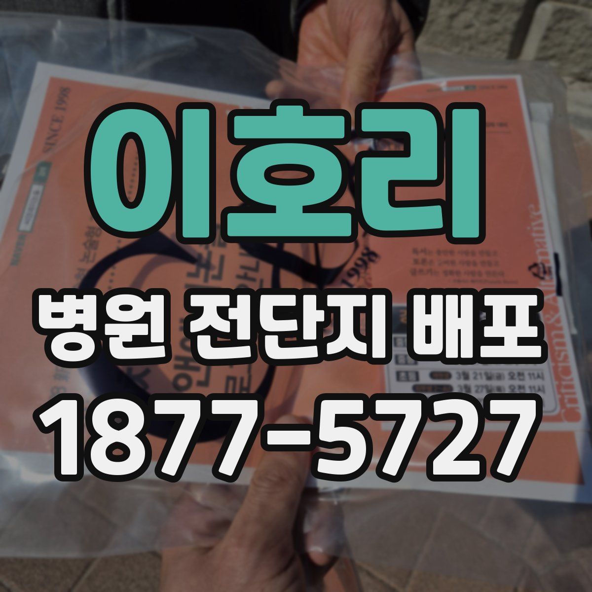 이호리 병원 전단지 배포