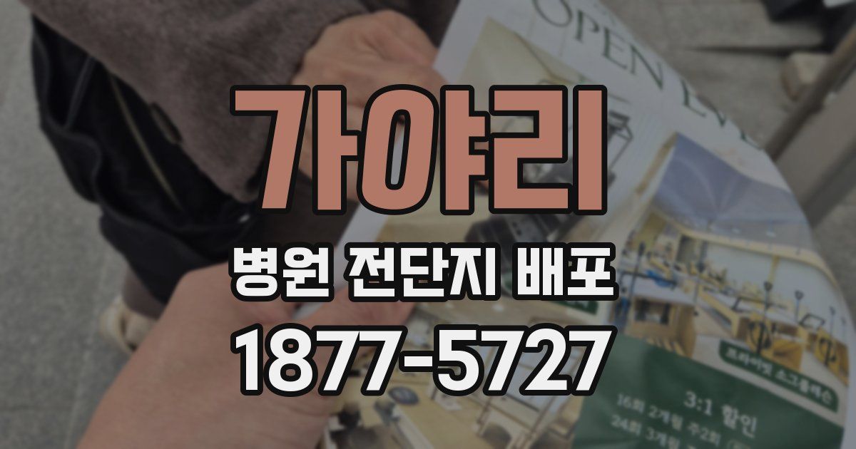 가야리 병원 전단지 배포