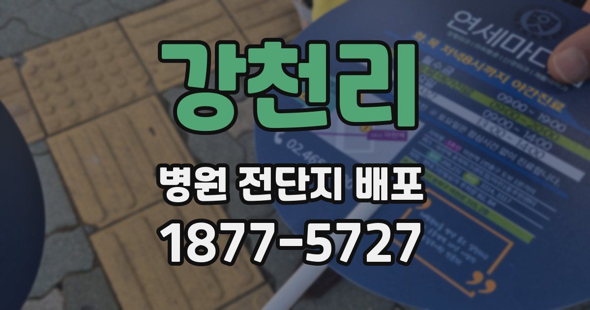 강천리 병원 전단지 배포