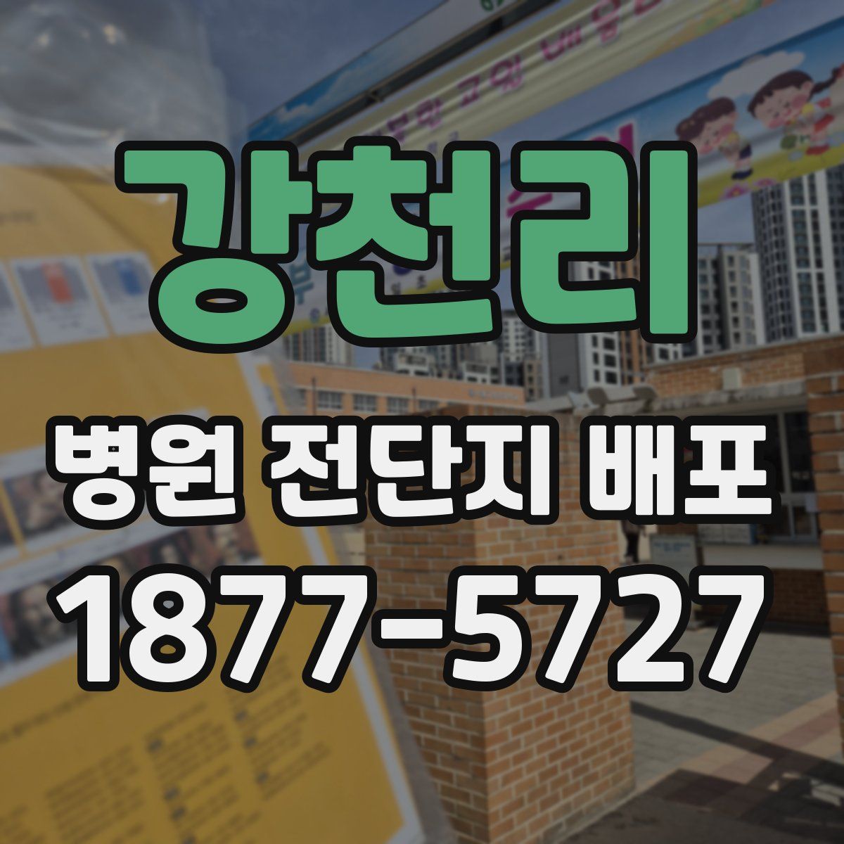 강천리 병원 전단지 배포
