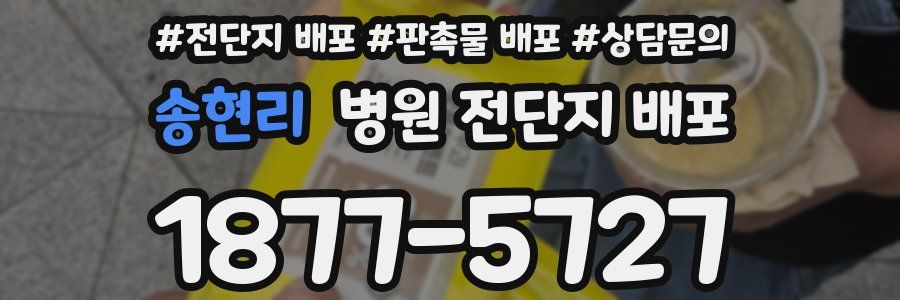 송현리 병원 전단지 배포