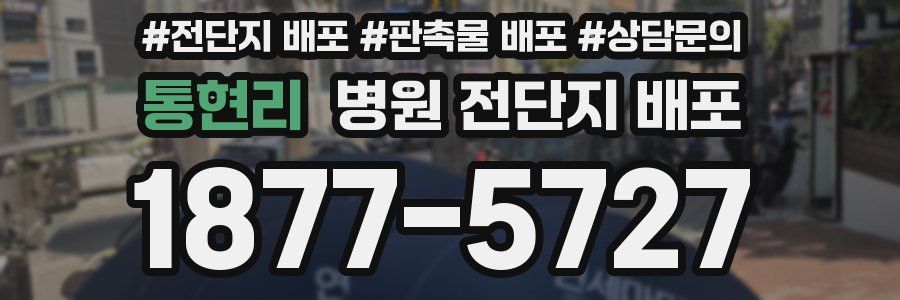 통현리 병원 전단지 배포